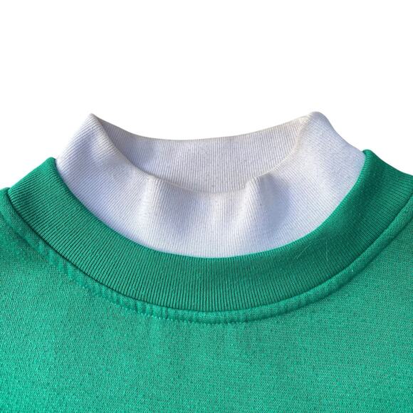 Vintage 80’s Ugly Christmas Sweater Sweatshirt Knit Panel Christmas Trees Medium - Picture 4 of 6